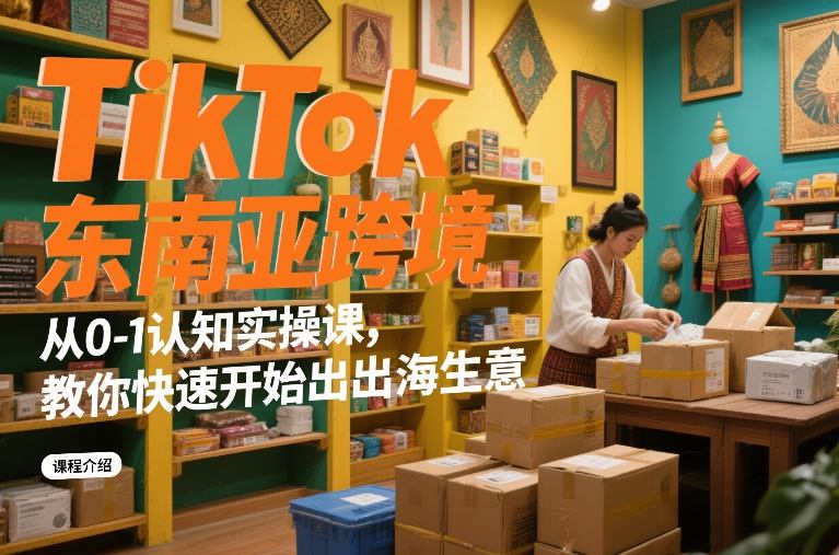 TikTok东南亚跨境从0-1认知实操课，教你快速开始出海生意_02020855