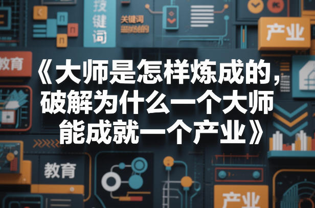 大师是怎样炼成的，破解为什么一个大师，能成就一个产业【电子书】_02241829