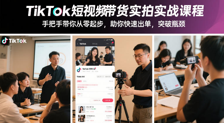 TikTok短视频带货实拍实战课程，手把手带你从零起步，助你快速出单，突破瓶颈_02011103