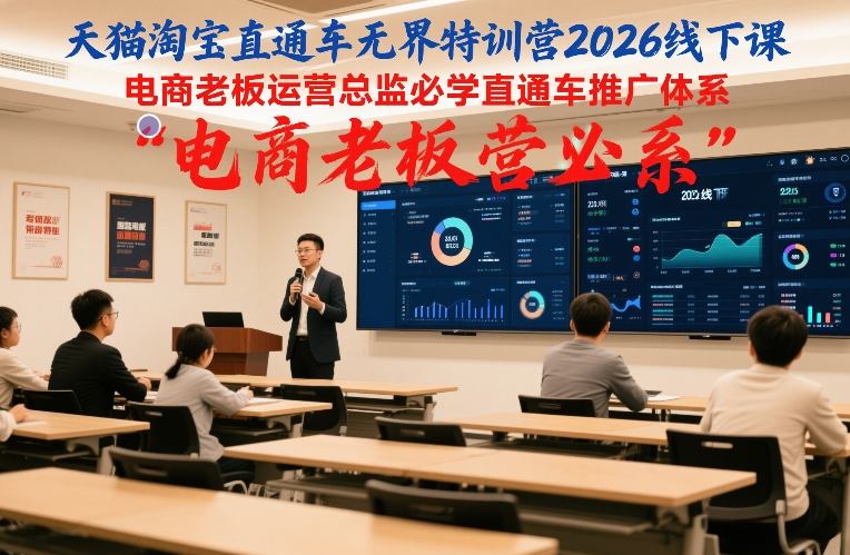 天猫淘宝直通车无界特训营2026线下课，电商老板运营总监必学直通车推广体系_02020936