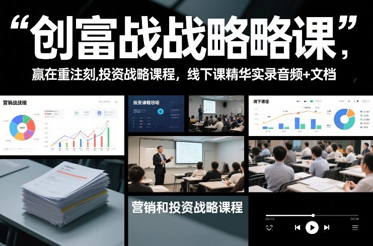 创富战略课，赢在重注时刻，营销和投资战略课程，线下课精华实录音频+文档_02031800