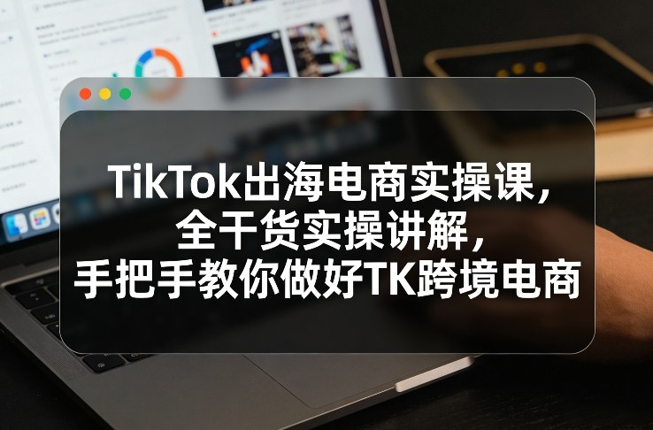 TikTok出海电商实操课，全干货实操讲解，手把手教你做好TK跨境电商_02200921