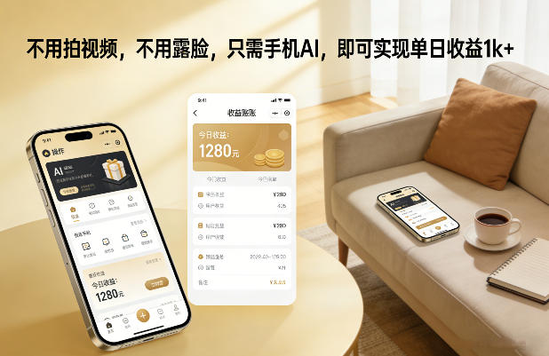 不用拍视频，不用露脸，只需手机AI，即可实现单日收益1k+【揭秘】_02021442