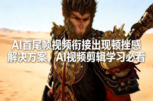 AI首尾帧视频衔接出现顿挫感解决方案，AI视频剪辑学习必看_02271553