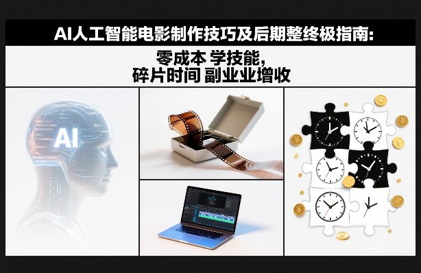 AI人工智能电影制作技巧及后期完整终极指南：零成本学技能，碎片时间副业增收_02021500