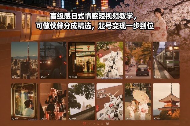 高级感日式情感短视频教学，可做伙伴分成精选，起号变现一步到位_02021503