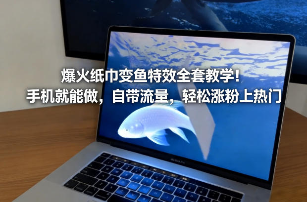 爆火纸巾变鱼特效全套教学！手机就能做，自带流量，轻松涨粉上热门_02021442