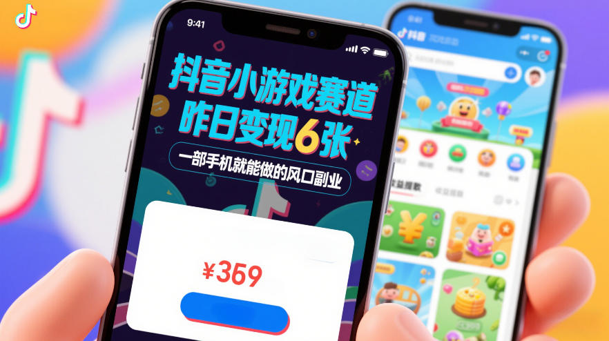 抖音小游戏赛道，昨日变现600+，零基础一部手机就能做的风口副业【揭秘】_02011105