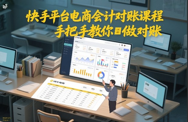 快手平台电商会计对账课程，手把手教你做对账_02021454