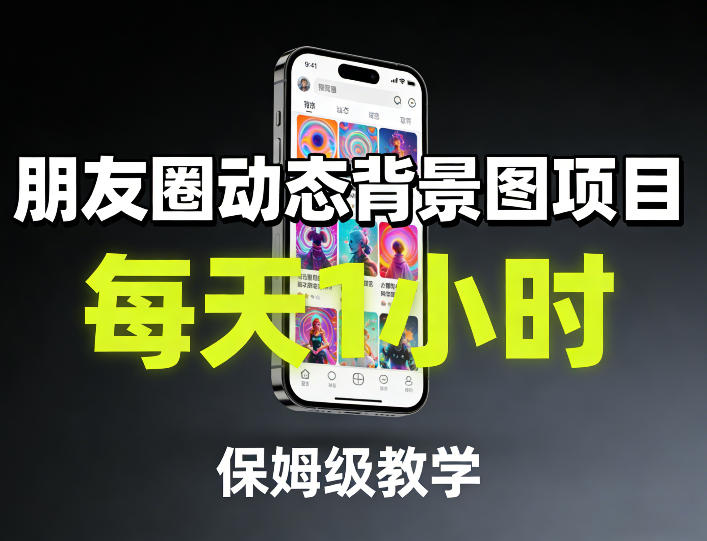 朋友圈动态背景图项目，每天1小时，保姆级教学_03061740