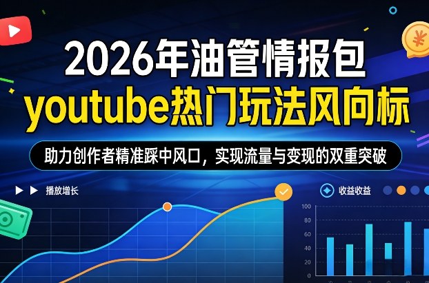 2026年油管情报包，youtube热门玩法风向标，助力创作者精准踩中风口，实现流量与变现的双重突破_02041629