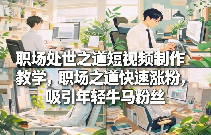 职场处世之道短视频制作教学，职场之道快速涨粉，吸引年轻牛马粉丝_02021457