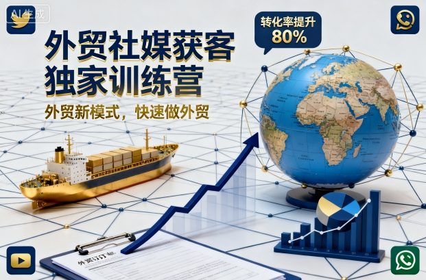 外贸社媒获客独家训练营，外贸新模式，快速做外贸（更新26年2月）_02240849