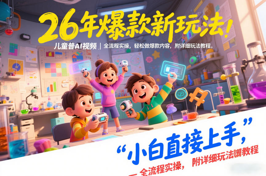 26年爆款新玩法，儿童科普AI视频，全流程实操，轻松做爆款内容，小白直接上手，附详细玩法教程_02021446