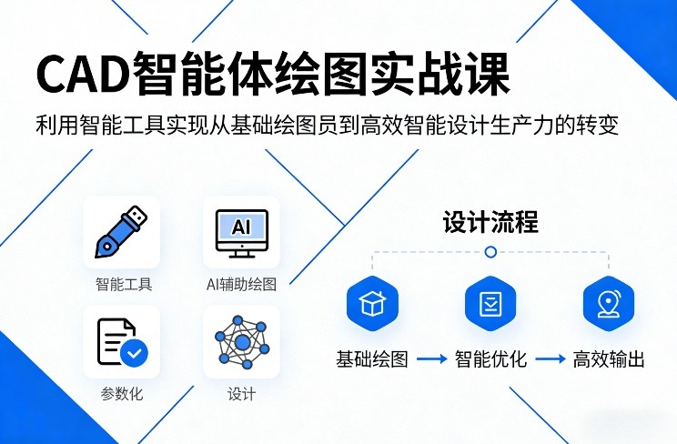 CAD智能体绘图实战课，利用智能工具，实现从基础绘图员到高效智能设计生产力的转变_02090906