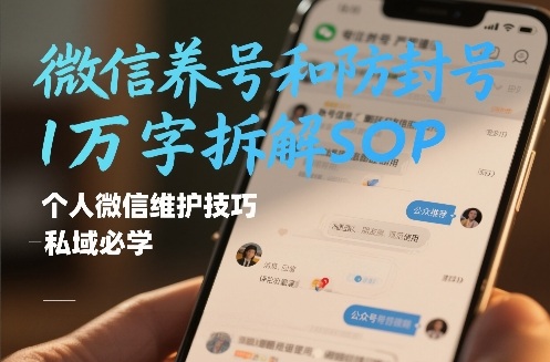 微信养号和防封号1万字拆解SOP，个人微信维护技巧，私域必学【文档】_02021450