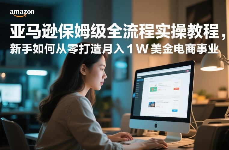 亚马逊保姆级全流程实操教程，新手如何从零打造月入1W美金电商事业_02031619