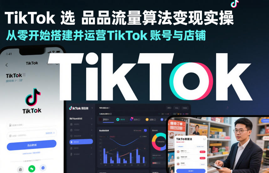 TikTok选品流量算法变现实操，从零开始搭建并运营TikTok账号与店铺_02021446