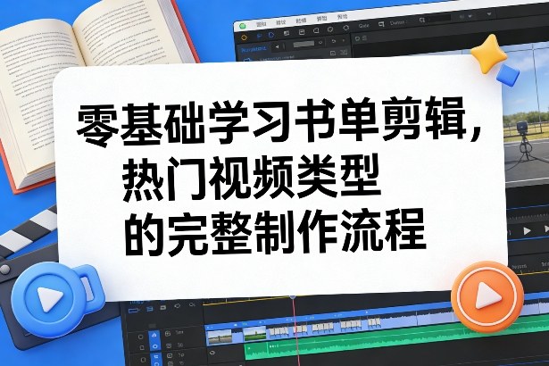 零基础学习书单剪辑，热门视频类型的完整制作流程（更新2026）_02131931