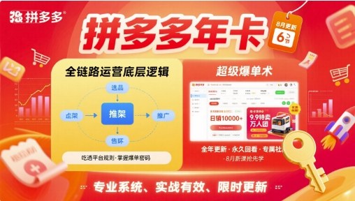 拼多多年卡，拼多多全链路运营底层逻辑，超级爆单术【更新26年1月】_02021458