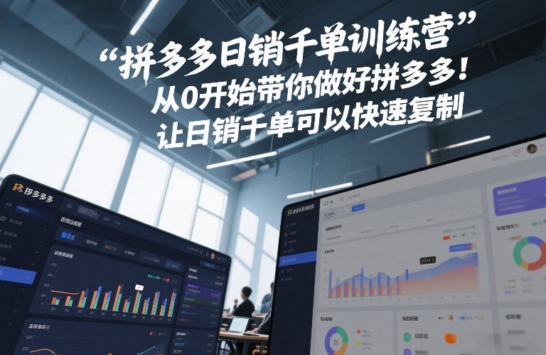 拼多多日销千单训练营，从0开始带你做好拼多多，让日销千单可以快速复制(更新26年1月)_02021448